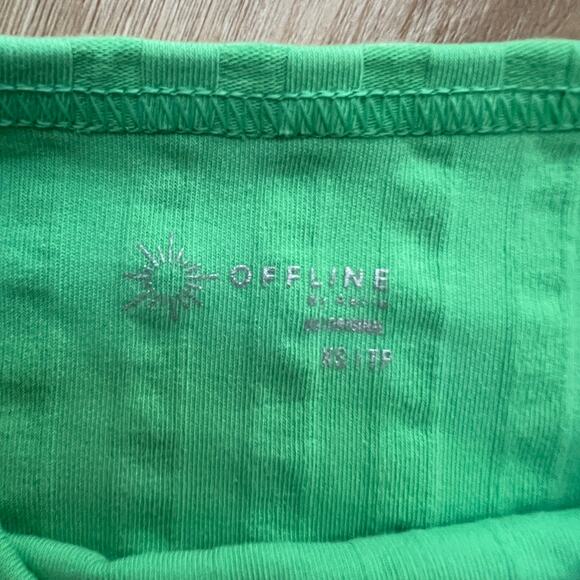 Offline by Aerie Green Crop Top Size XS - Picture 2 of 5